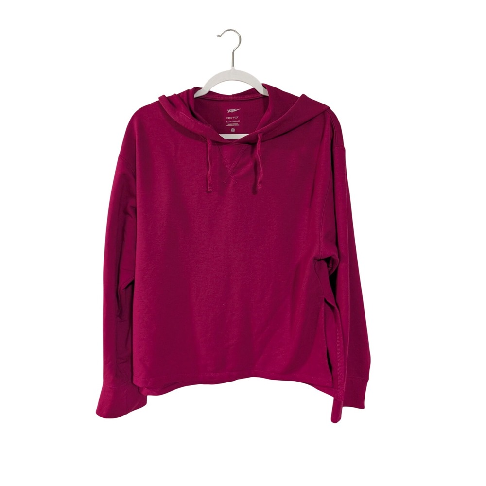 Nike‎ Yoga Dri-FIT Hoodie Womens XS Magenta Pink Pullover Activewear